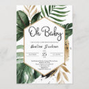 Search for tropical leaves baby shower invitations For kids