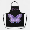 Search for purple butterfly aprons Watercolor