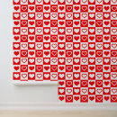Search for red heart pattern art Red and white