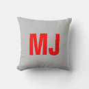 Recherche de rouge gris coussins Typographie