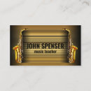 Search for saxophone business cards Gold