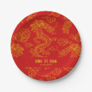Search for gold chinese dragon plates Red and gold