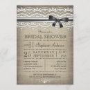 Search for linen bridal shower invitations Rustic
