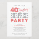 Search for surprise 40th birthday invitations Over the hill