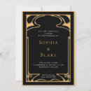 Search for gold geometric wedding invitations Black and gold