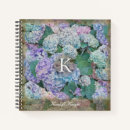 Search for flower monogram notebooks Blue flowers