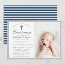 Search for navy blue christening invitations Boy