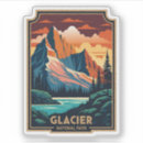 Recherche de parc national glacier autocollants Rétro
