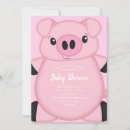 Recherche de porc rose invitations Bébé