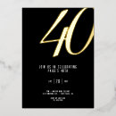 Search for foil 40th birthday invitations Minimalist