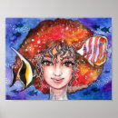 Search for watercolor mermaid art Tropical