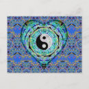 Search for heart mandala postcards Blue