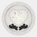 Search for silver anniversary wedding stickers Heart
