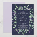 Search for navy and lavender wedding invitations For her