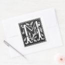Search for monogram initial letter m stickers White