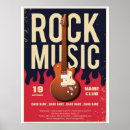 Recherche de musique rock posters De guitare électrique