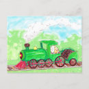 Recherche de conducteur de train cartes postales Pour enfants