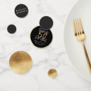 Search for 50th birthday confetti Black and gold