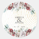 Search for red gold wedding stickers Rustic