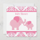 Search for damask baby girl shower invitations Elephant