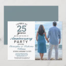Search for 25th wedding anniversary invitations Blue