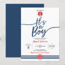 Search for nautical baby boy shower invitations Red