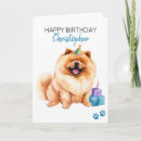 Recherche de chow chow vœux cartes Aquarelle