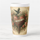 Recherche de vintage heart tasses Rouge
