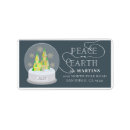 Search for snow globe return address labels Peace on earth