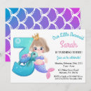 Search for mermaid 3rd birthday invitations Cute