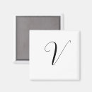 Recherche de initiale monogramme magnets Noir