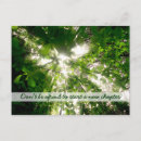 Recherche de rayon de lumière cartes postales Forêt