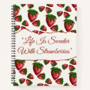 Search for kawaii fruit pattern notebooks Strawberry