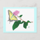 Recherche de papillon jaune et noir cartes postales Rose