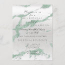 Search for mint green and silver invitations White