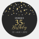 Search for 35th birthday stickers Gold