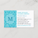 Search for damask monogram business cards Feminine