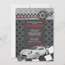Recherche de racecar invitations Rouge