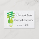 Search for electrical engineer business cards Bulb