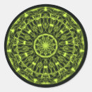 Search for psychedelic design stickers Green