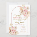 Search for boho sweet 16 invitations Pampas grass