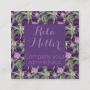 Recherche de rayures violettes cartes visite Fleurs