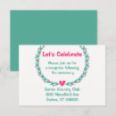 Search for pink and turquoise wedding invitations Green