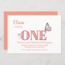 Search for peach butterfly birthday invitations Cute