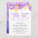 Search for purple gender reveal invitations Watercolor