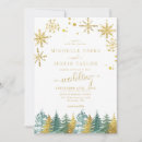 Search for gold christmas wedding invitations Winter wonderland