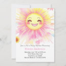 Search for sunshine baby girl shower invitations Simple