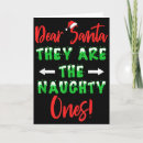 Search for dear santa cards Naughty