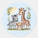 Search for zebra print baby shower stickers Jungle animals
