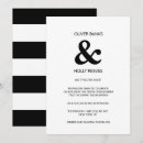 Search for black and white striped wedding invitations Typography